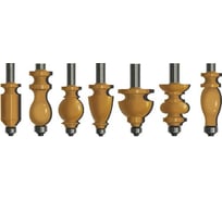 Набор фрез кромочных фигурных (7 шт;  хвостовик 12 мм) по дереву Энкор 10628