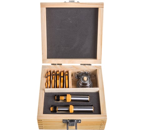 Набор фрез кромочных фальцевых (6 шт; 2 хвостовика 12 мм) по дереву Энкор 10593