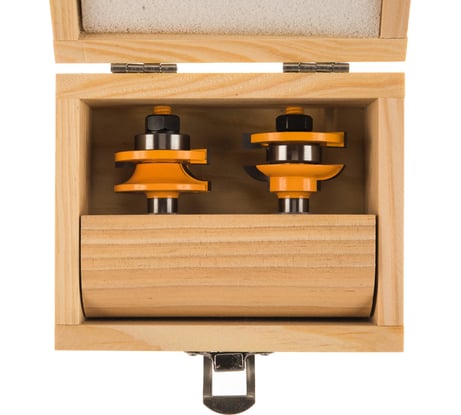 Набор фрез комбинированных рамочных (2 шт; 41.3х23 мм; R 12 мм; хвостовик 12 мм) по дереву Энкор 10590