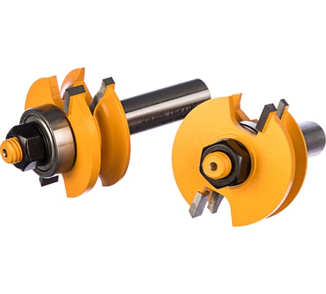 Набор фрез комбинированных рамочных (2 шт; 41.3х23 мм; R 12 мм; хвостовик 12 мм) по дереву Энкор 9340