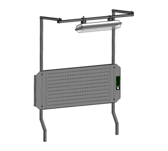 Экран со светильником для верстаков Toollbox T-1200