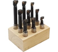 Комплект расточных резцов 9 шт, 10 мм, правые, горизонтальные ТЕХНОРЕАЛ МА400023004