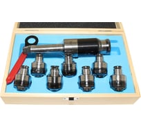 Патрон резьбонарезной MТ3-GT12 с хвостовиком КМ3, с лапкой, с набором головок из 7 шт, М3-М12 CNIC 50204