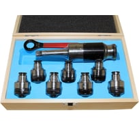 Патрон резьбонарезной MТ2-GT12 с хвостовиком КМ2, с лапкой, с набором головок из 7 шт М3-М12 CNIC 50203