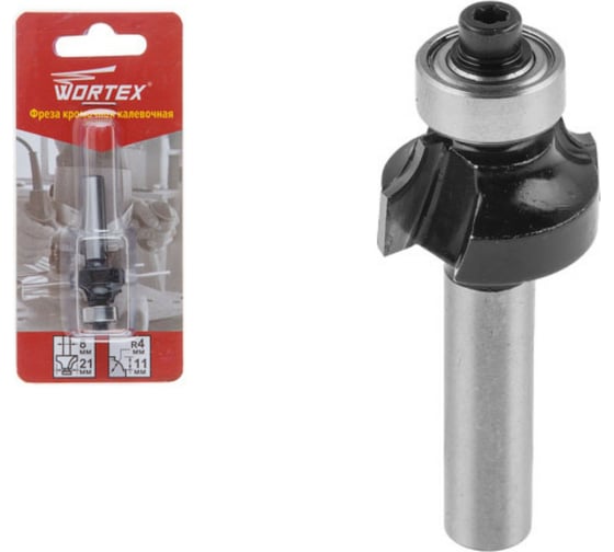 Фреза кромочная калевочная по дереву 21x11х53 мм WORTEX MCCA211118