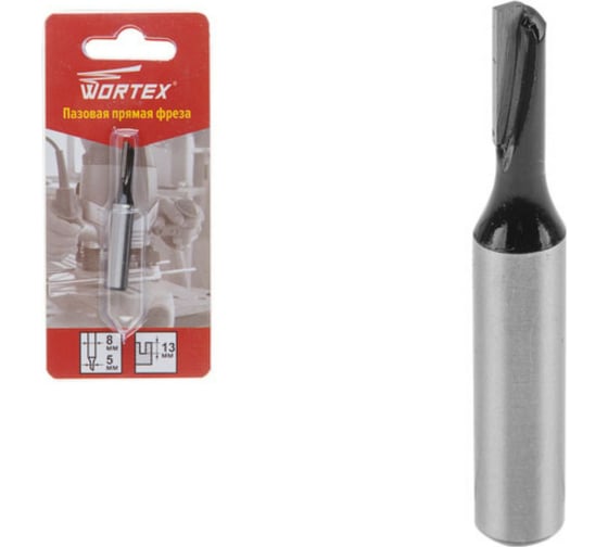 Фреза пазовая прямая по дереву 5x12.7x51 мм WORTEX MCAA051318