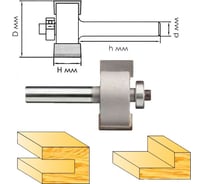 Фреза кромочная фальцевая (33x10 мм; хвостовик 8 мм) по дереву Интерскол 2193501003301