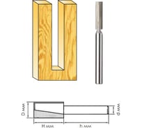Фреза пазовая с увеличенной длиной (16x40 мм; хвостовик 12 мм) по дереву Интерскол 2107804001601