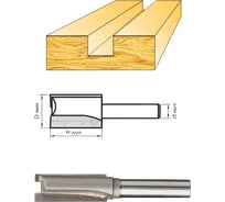 Фреза пазовая прямая (12x50 мм; хвостовик 8 мм) по дереву Интерскол 2106505001201