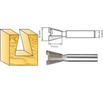 Фреза пазовая «ласточкин хвост» (25x25 мм; хвостовик 8 мм) по дереву Интерскол 2103502502501