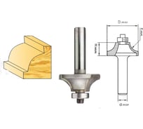 Фреза кромочная калевочная (22x10 мм; хвостовик 8 мм) по дереву Интерскол 2192501002201