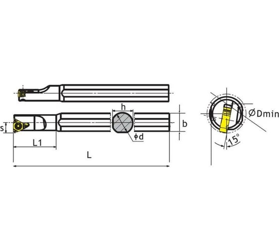 Резец резьбовой внутренний SNR 0032 S22 SANT 4603390581898