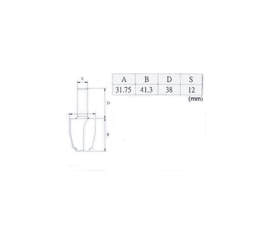 Фигирейная фреза 31.38х12х38х2Т Makita D-11863