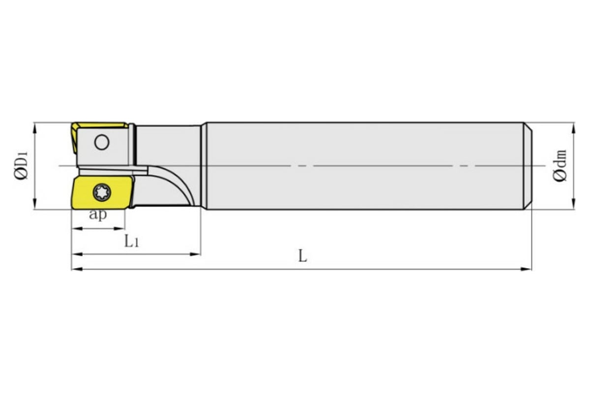 Фреза концевая BAP400R-40-300-C32-3T 40 мм SANT 4603390581126 ...