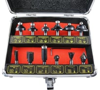 Набор фрез по дереву 12 шт, хвостовик 8 мм, металлический кейс S.E.B. 308FZ-HP12-8D2