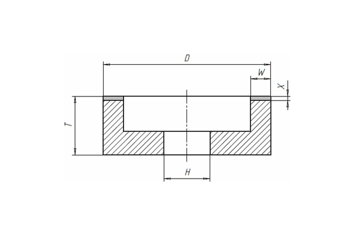 Круг заточной алмазный 6А2 150x20x4х24x32 мм, АС4, 125/100, В2-01 ...