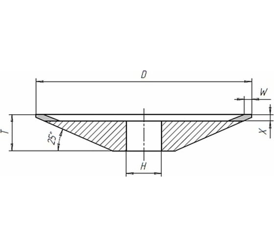 Круг заточной алмазный 4В2 125x10x6х2x32 мм, АС4, 125/100, В2-01 Алмазный инструмент CT00207030
