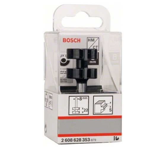 Фреза гребневая (25х58 мм; хвостовик 8 мм) по дереву Bosch 2608628353