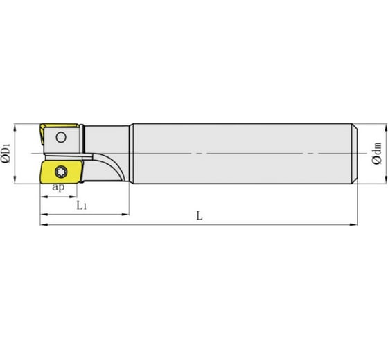 Фреза концевая BAP300R-12-130-C12-1T 12 мм SANT 4603390581157