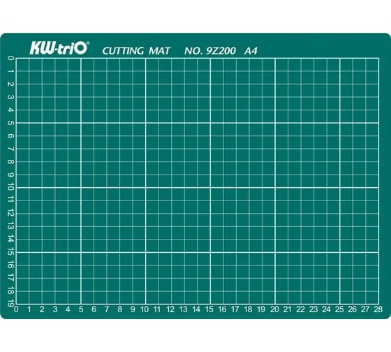 Подкладка для резки 9Z200 A4, 300x220 мм, зеленая, 12 шт KW-Trio 1131740