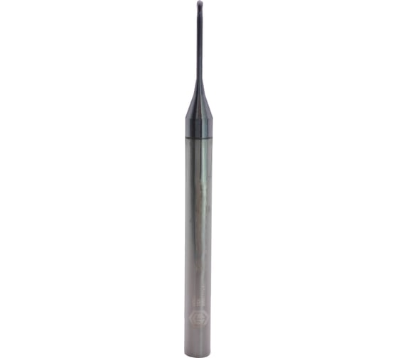 Микрофреза твердосплавная сферическая D0.5-BN0.25-L50-T2-AlTiN-HRC55L СпецТехИнструмент D05BN025L50T2AlTiNHRC55LSTI 1