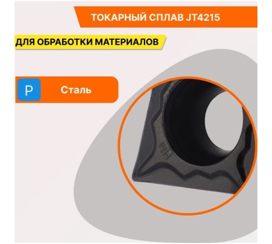 Пластина твердосплавная CCMT120408-HM JT4215 STI СпецТехИнструмент CCMT120408HMJT4215STI