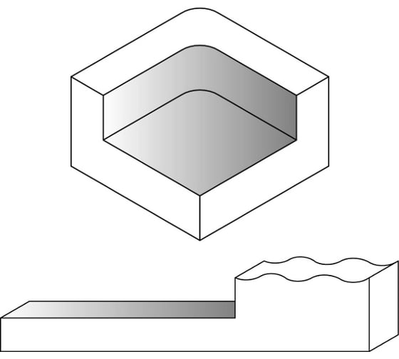 Фреза пазовая под петли PRO 31.75x5.7x63 мм, S=8 мм, HW, Z2, RH CMT 901.3205
