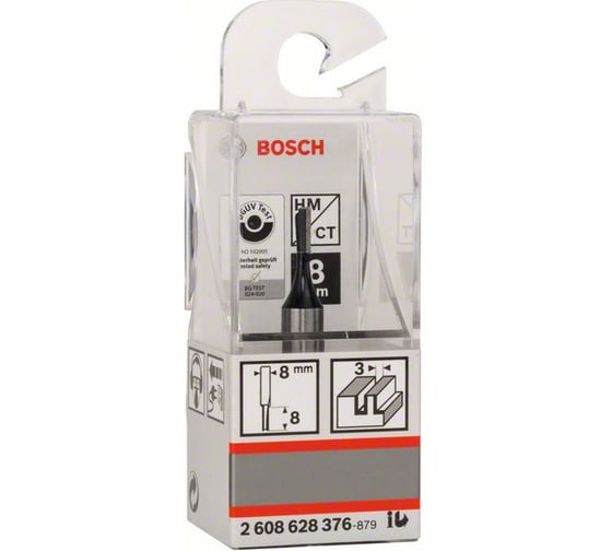 Фреза пазовая (1 лезвие, хв-8 мм, 3/8 мм) Bosch 2.608.628.376