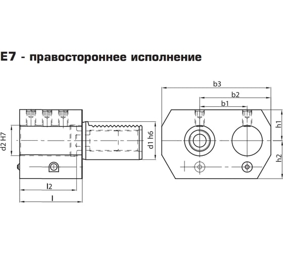 Держатель расточных резцов DOPPIO E7-20x20 Kintek E7-20X20