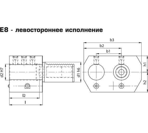 Держатель расточных резцов DOPPIO SINISTRO E8-20x16 Kintek E8-20X16