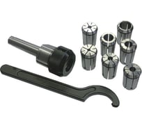 Патрон цанговый МК2/М10 с 18 цангами ER32 (3-25 мм) для фрезерных станков Optimum 3352053