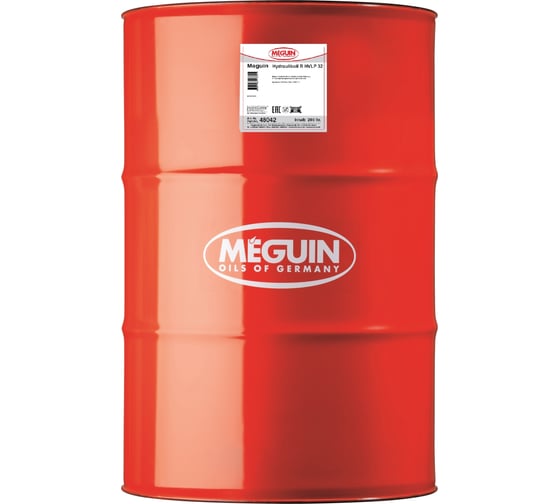 Масло гидравлическое минеральное Hydraulikoil R HVLP 32 (200 л) MEGUIN 48042 1