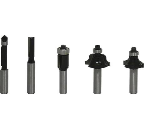 Набор фрез 0503 (5 шт; хвостовик 8 мм) по дереву Калибр 00000024859