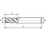 Фреза концевая VHM 3x9x50x4 мм, Z3, Тип ALU NORGAU 018330030 4