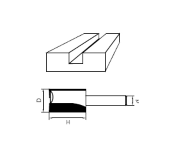 Фреза пазовая (6х18х8 мм; Z2) Felisatti 933510200