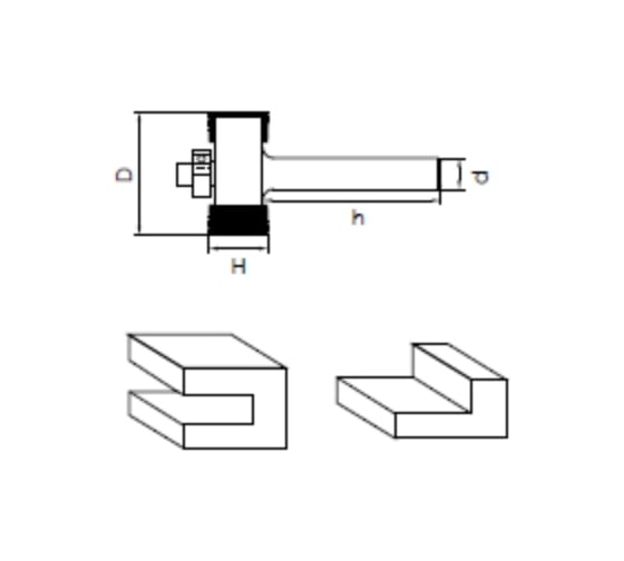 Фреза для выборки паза с шарикоподшипником (33x6x8x50 мм; Z2) Felisatti 933860141