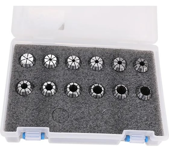 Набор цанг ER20 из 12 шт, 2, 3, 4, 5, 6, 7, 8, 9, 10, 11, 12, 13 мм SOVIS 15440