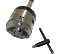 Патрон токарный 100 мм 3-х кулачковый с хвостовиком КМ2 с лапкой, кулачки К11 TLX 73054