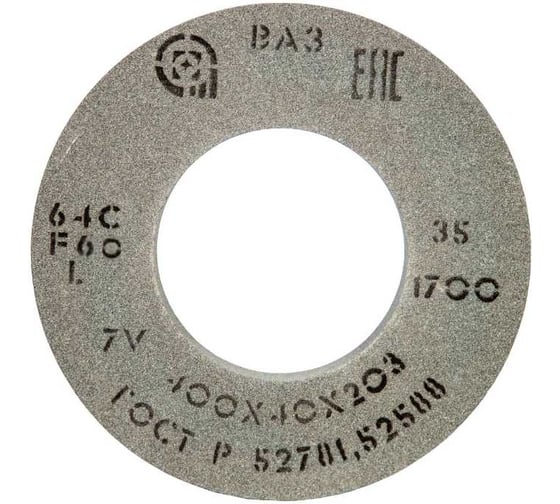 Круг шлифовальный 1 (400x40x203 мм; 64С; F60; L 7 V 1700) ОАО Волжский абразивный завод Н0061234 УП-00226606
