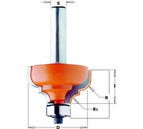 Фреза кромочная калевочная (28.7x13 мм; R 4 мм; R1 4 мм; S 8 мм) по дереву СМТ 944.287.11