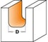 Фреза пазовая галтельная (19x16 мм; R 6.4 мм; S 8 мм) по дереву CMT 951.002.11 2