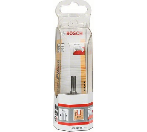 Фреза пазовая прямая Expert (6х51 мм; хвостовик 8 мм) по дереву Bosch 2608629357