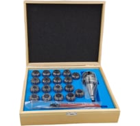 Патрон цанговый 7:24 NT30 с набором цанг ЕR 32 из 18 шт. (3-20 мм) TORNERI 045734