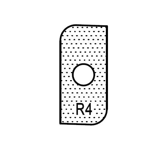 Нож T19206 внешний радиус R4 для 1472516512 ROTIS 744.T19206 1