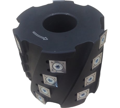 Фреза спиральная шейперная диаметр 90 мм, высота 80 мм, посадочный размер 30 мм, 24 ножа РеСоурс RSFS.033.90.080.30