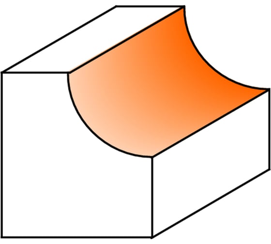 Фреза кромочная галтельная (50.8x22.2 мм; R 19 мм; S 12 мм) CMT 937.951.11