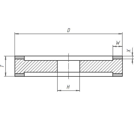 Круг алмазный шлифовальный 9А3 (150x10x3x32 мм; 100/80 АС6 В2-01 100%) КристАл Лтд 36115