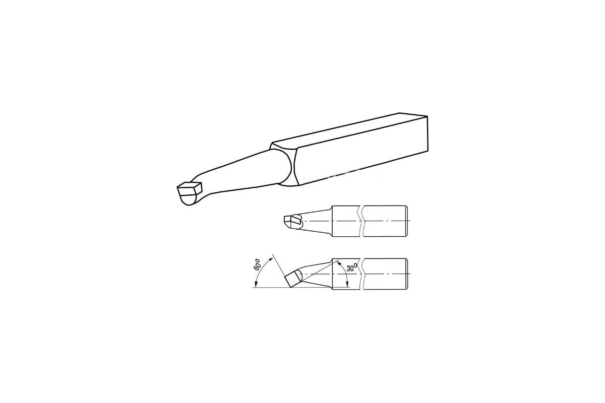 Расточной резец для сквозных отверстий чертеж