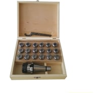 Патрон цанговый NT30-ER32, хвостовик конус 7:24, DIN2080, с набором цанг 18шт. 3-20мм GRIFF 020631