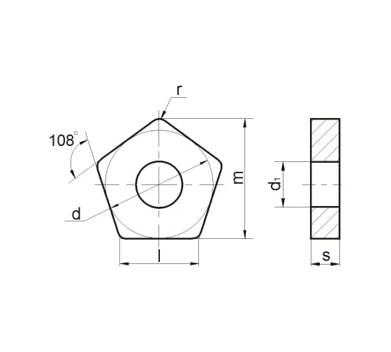Пластина 10113-110408 PNUA-110408 пятигранная Т5К10 Н30 гладкая GRIFF 031696